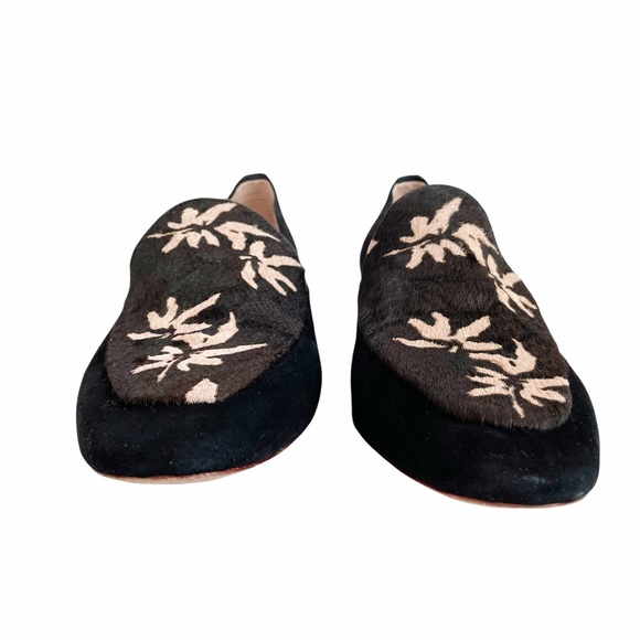 AD & Daughters Calf Hair Floral Loafers Floral 8 - Picture 4 of 9